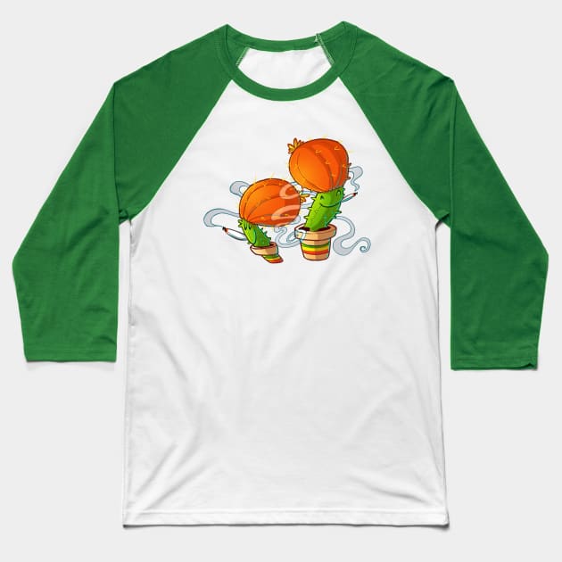 Rasta cacti Baseball T-Shirt by RemcoBakker